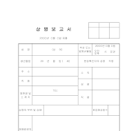 상병보고서 상병보고서